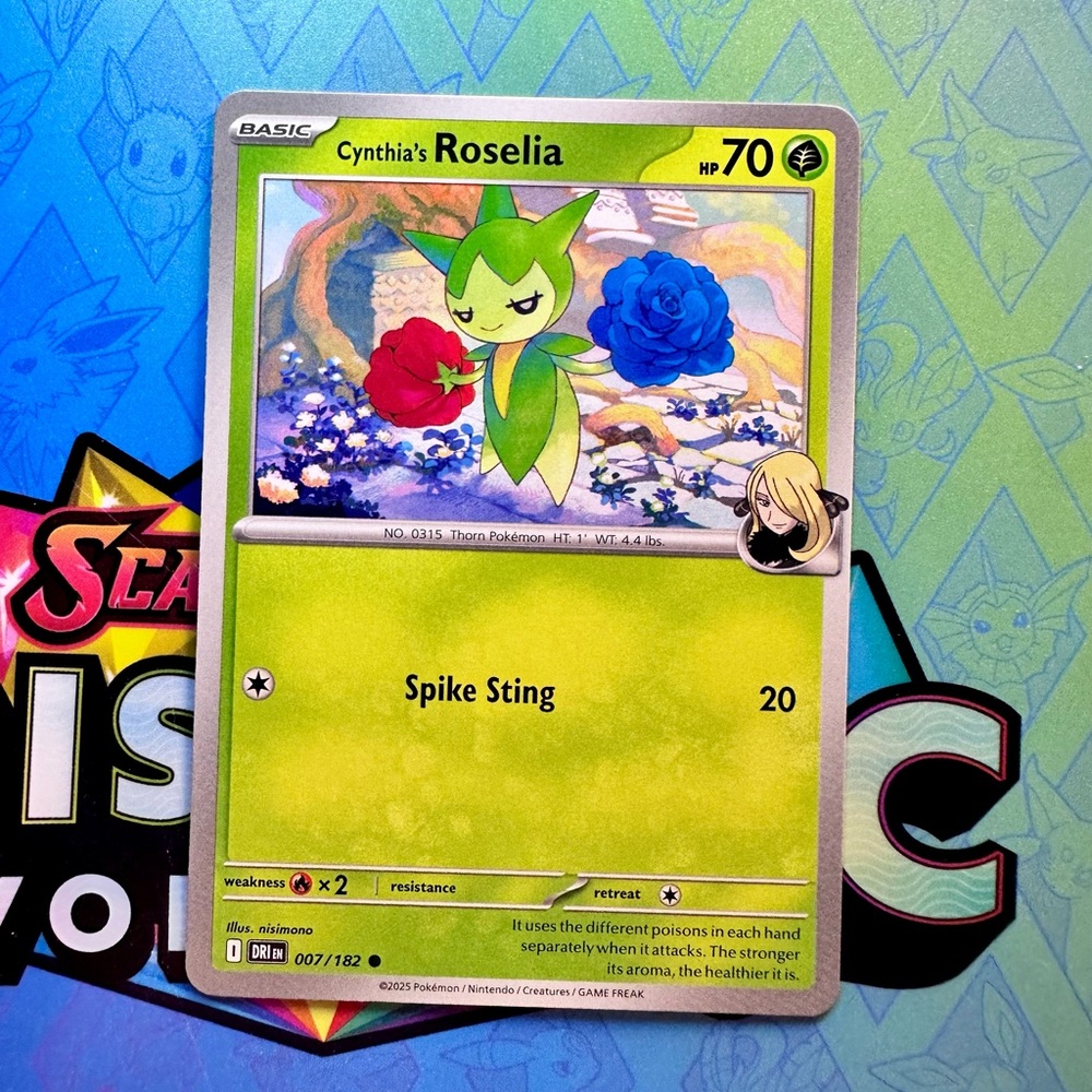 cynthia’s roselia (007/182) - common — pokémon: destined rivals